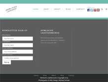 Tablet Screenshot of hemlocksleather.com